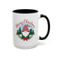 Christmas Mug - Merry Christmas Red Text Gnome Bow Tree