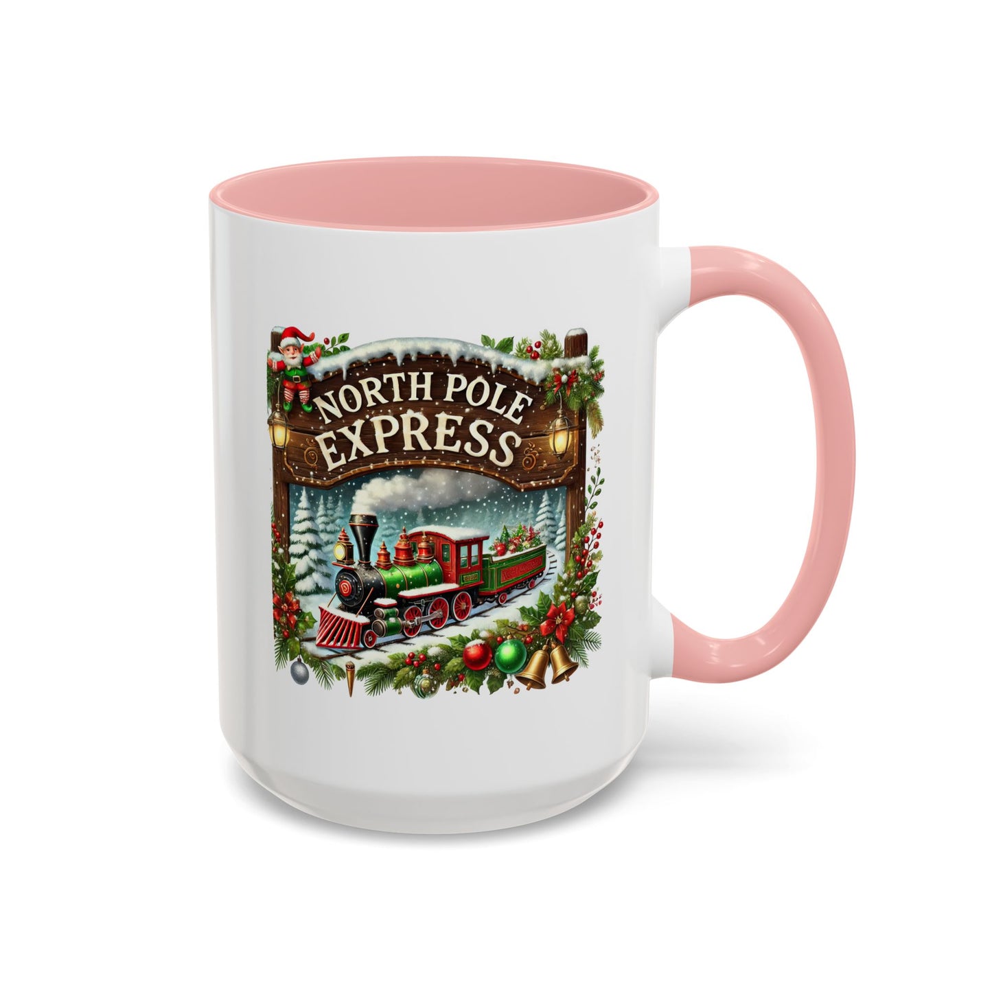Christmas Mug - North Pole Express Steam Locomotive Ornaments