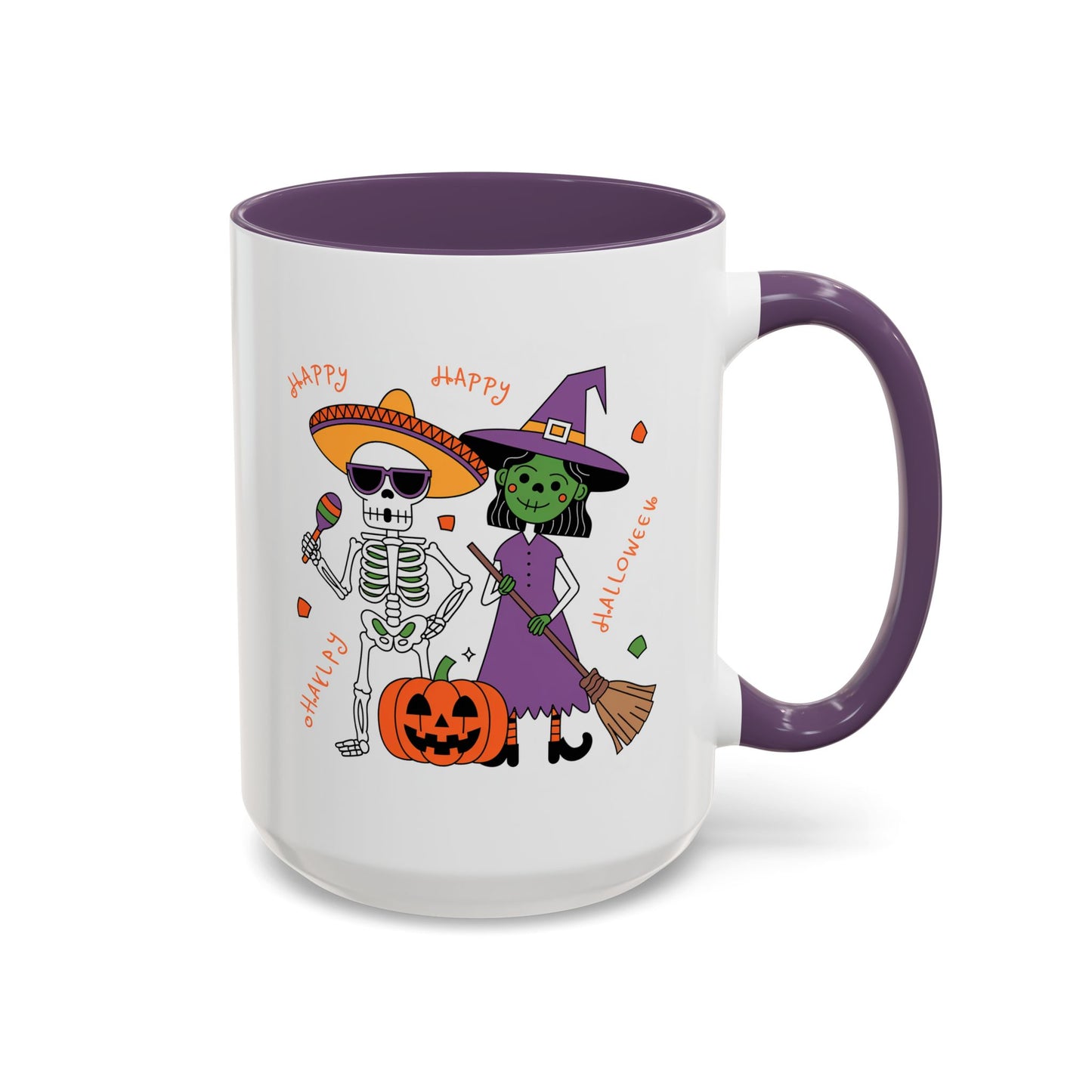 Halloween Mug - Skeleton & Witch