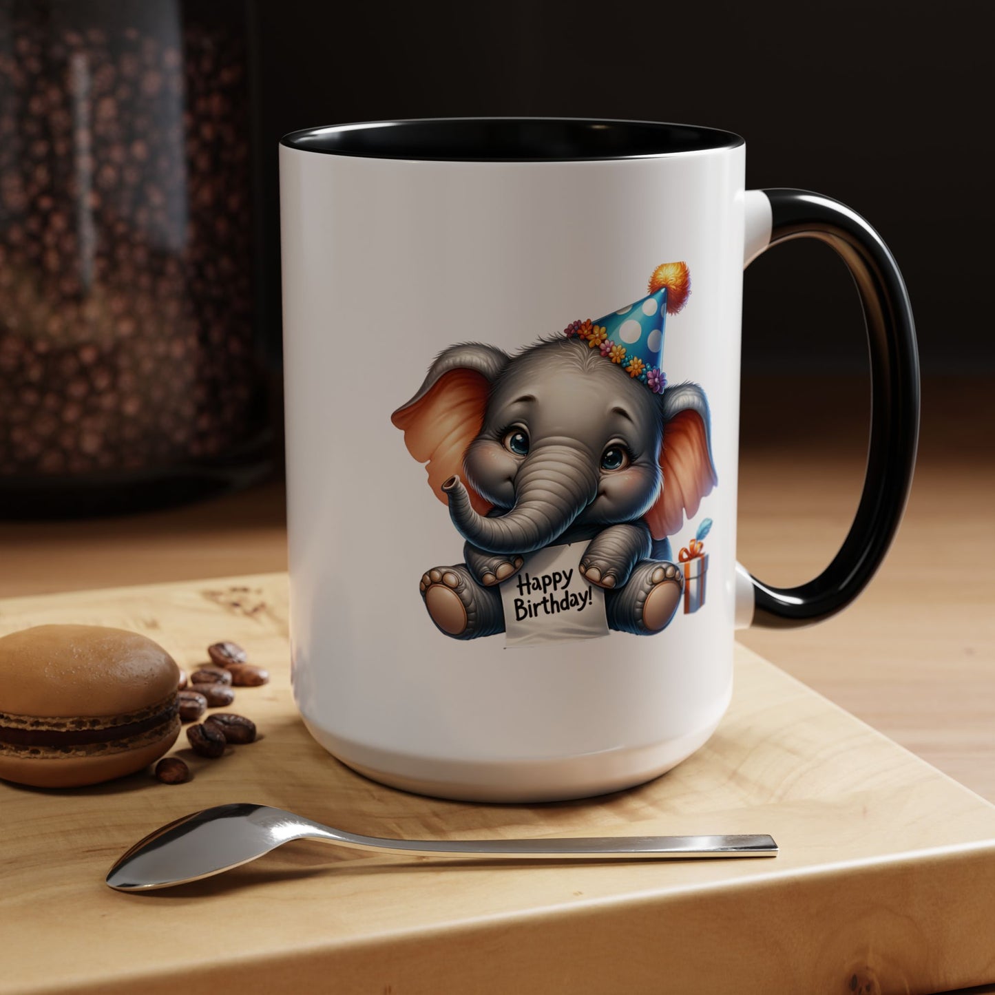 Birthday Mug - Happy Birthday Elephant Clipart