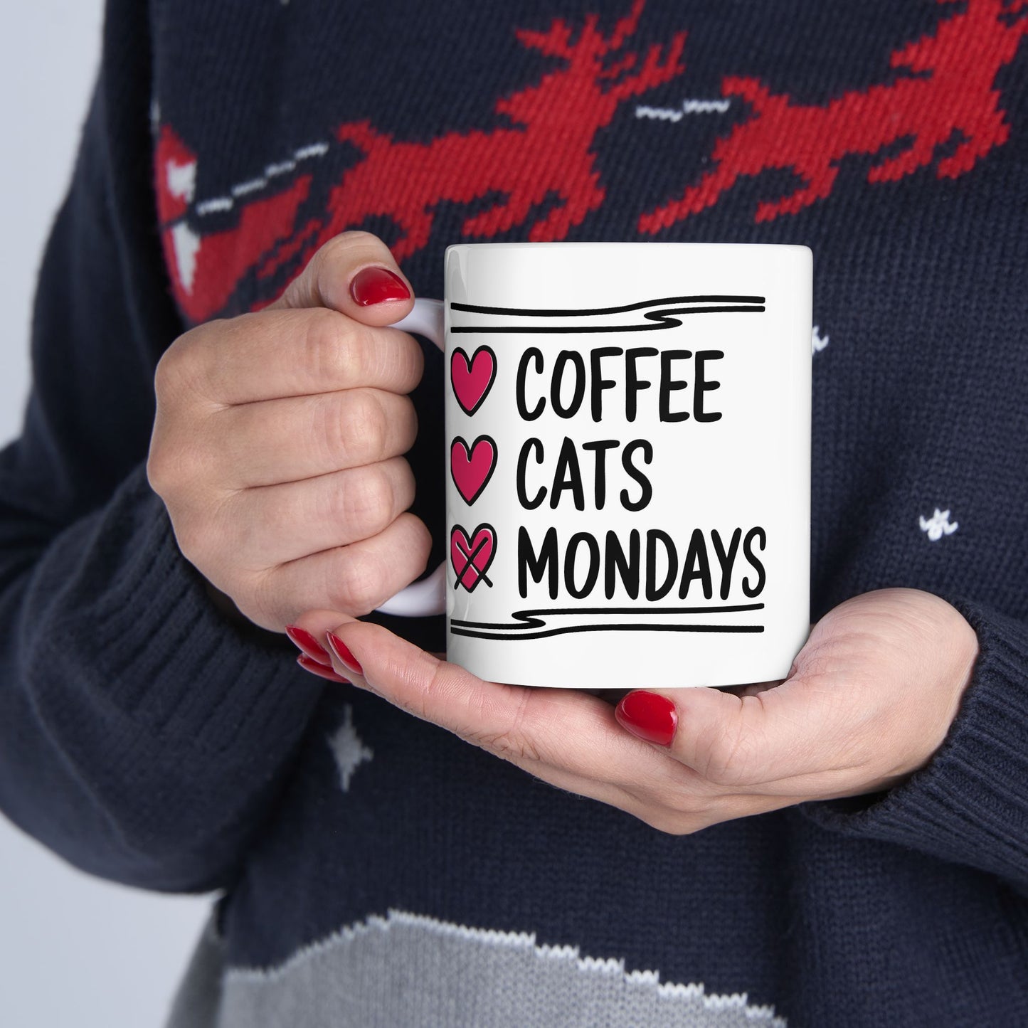 Humor Mug - Coffee Cats Mondays
