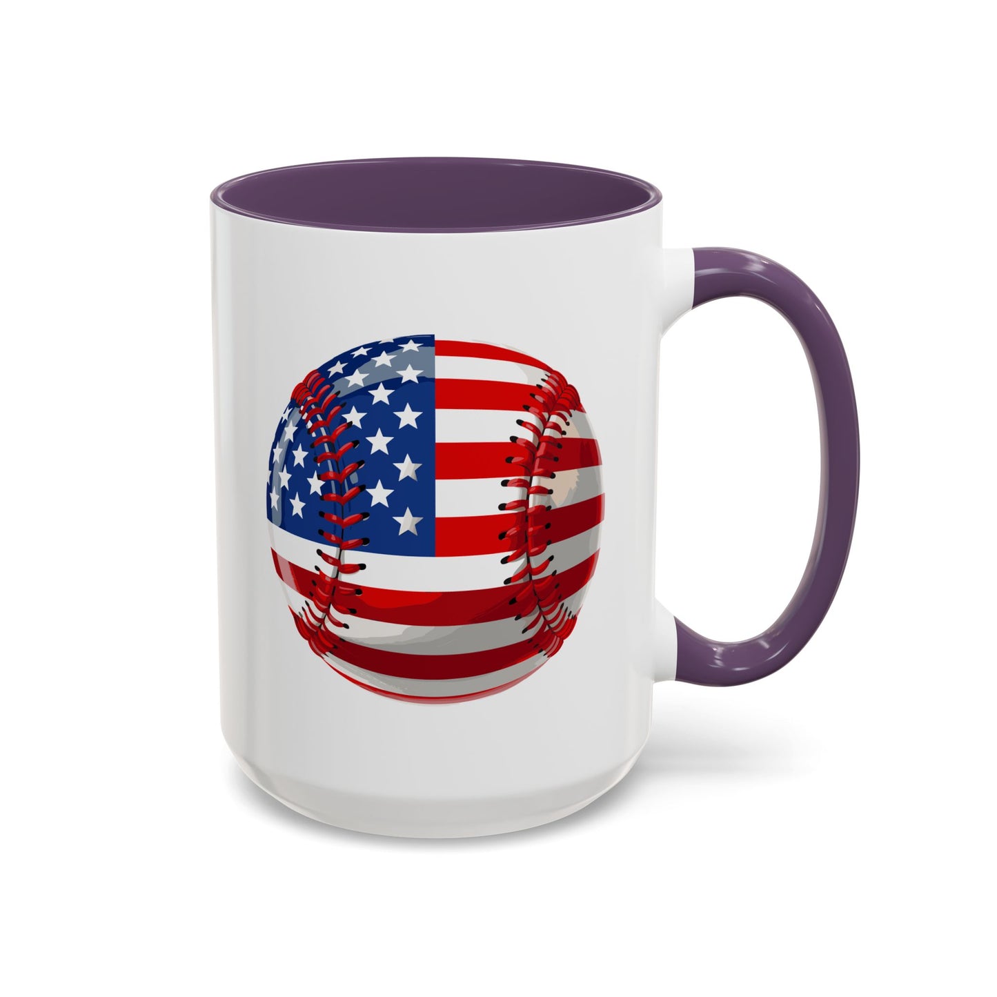 4th of July Mug - Baseball American Flag