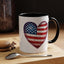 4th of July Mug - Heart American Flag