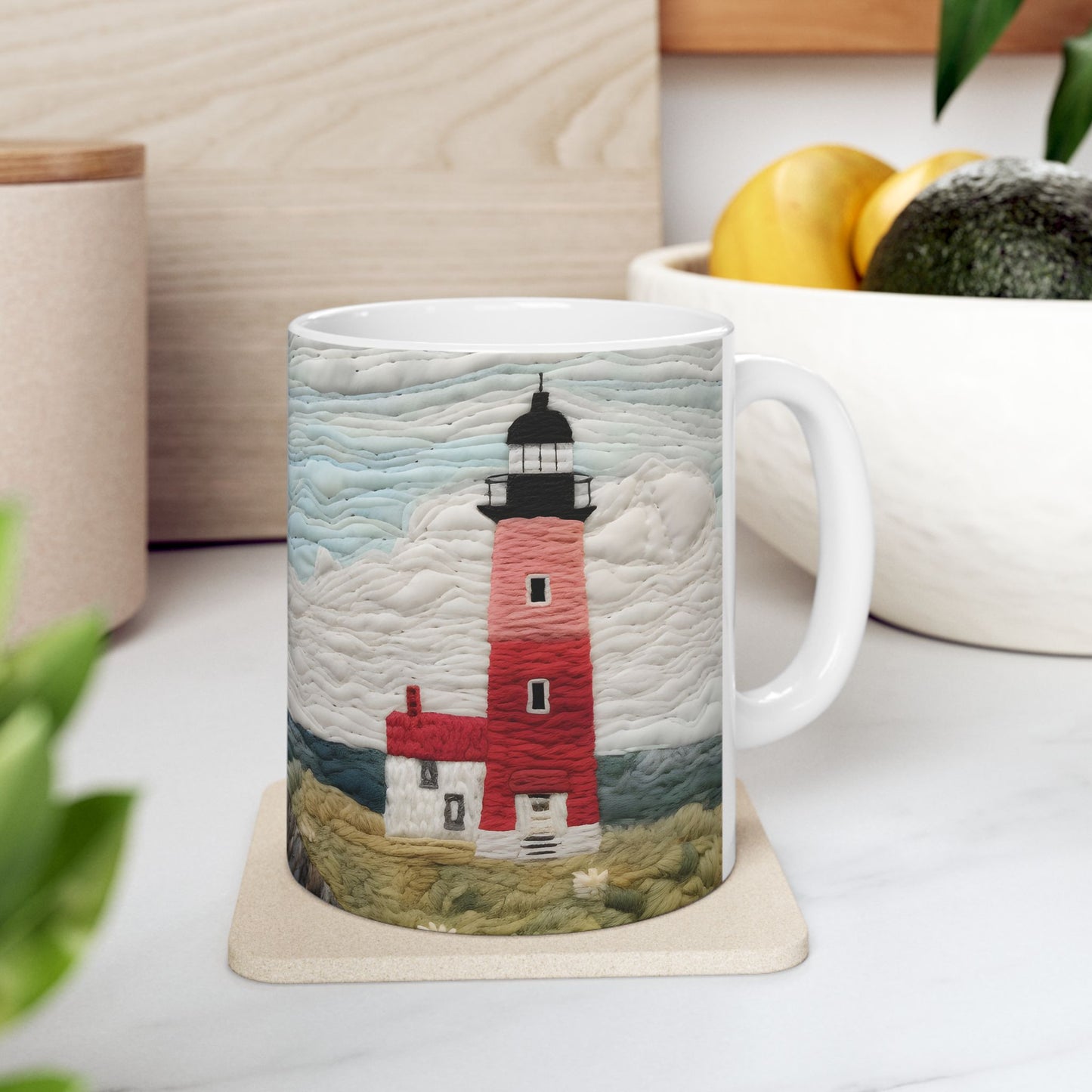 Artistic Mug - Felted Lighthouse 5