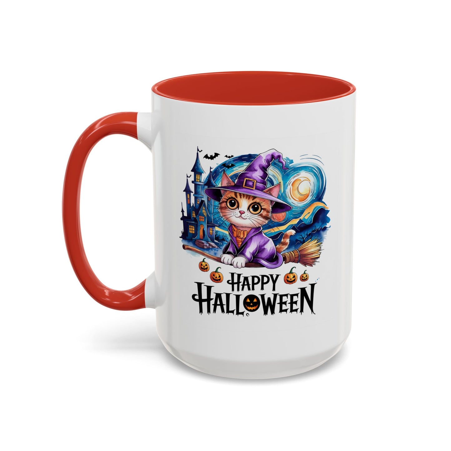 Halloween Mug - Happy Halloween Cat Witch