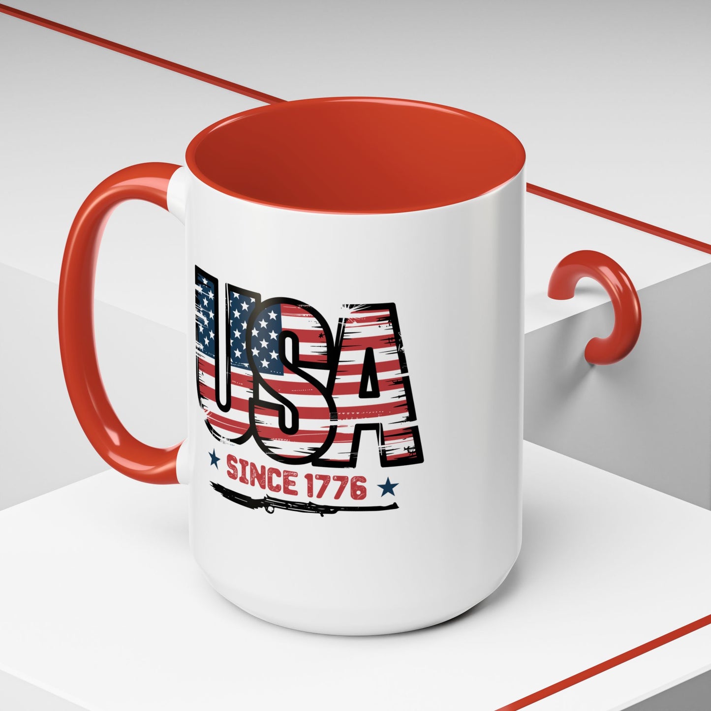 4th of July Mug - USA Since 1776 Gun