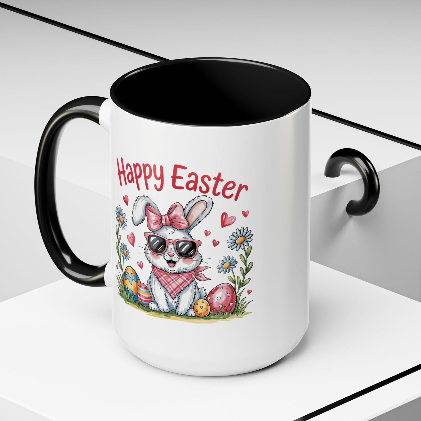 Easter Mug - Happy Easter Cool Bunny