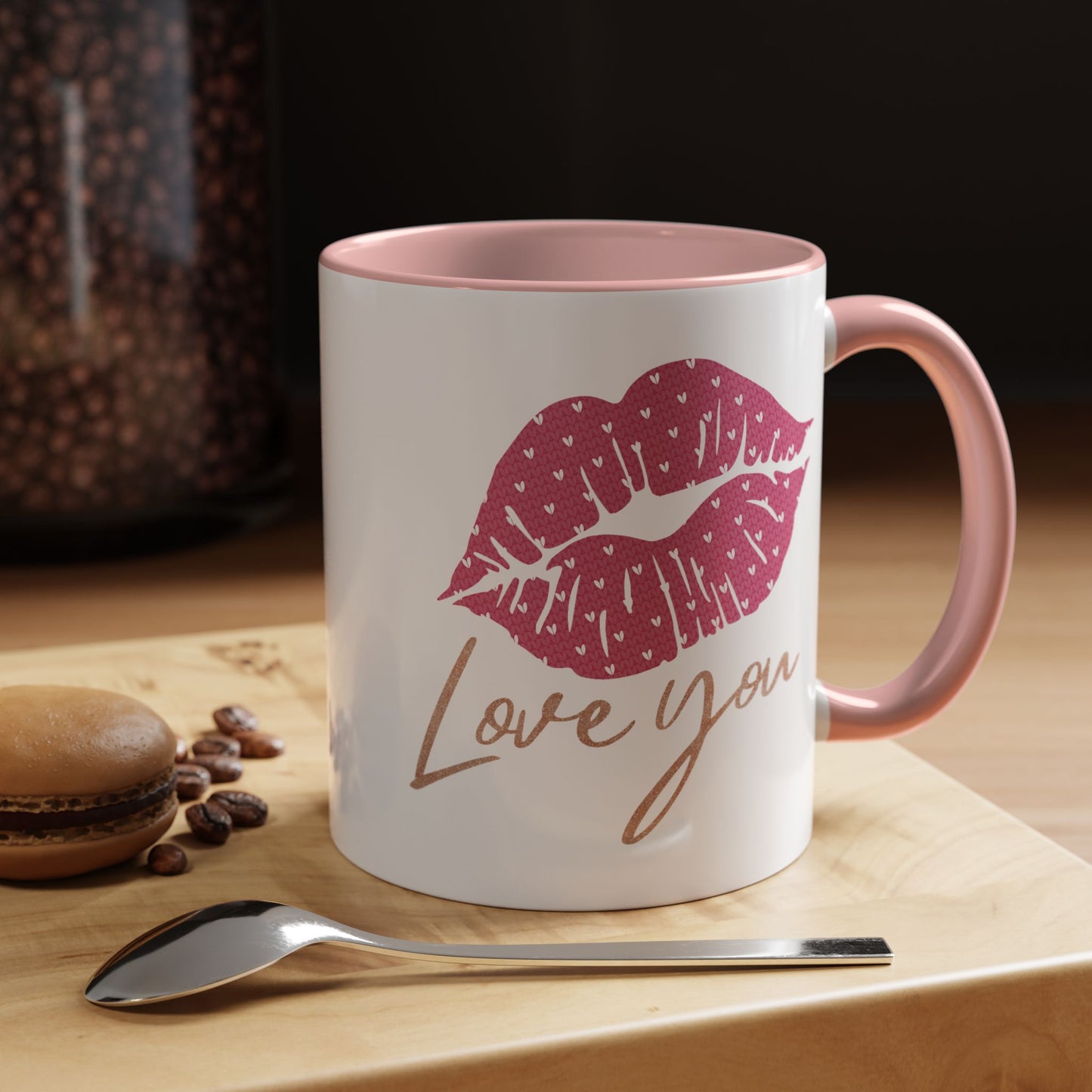 Valentine's Day Mug - Love You Lips Kiss