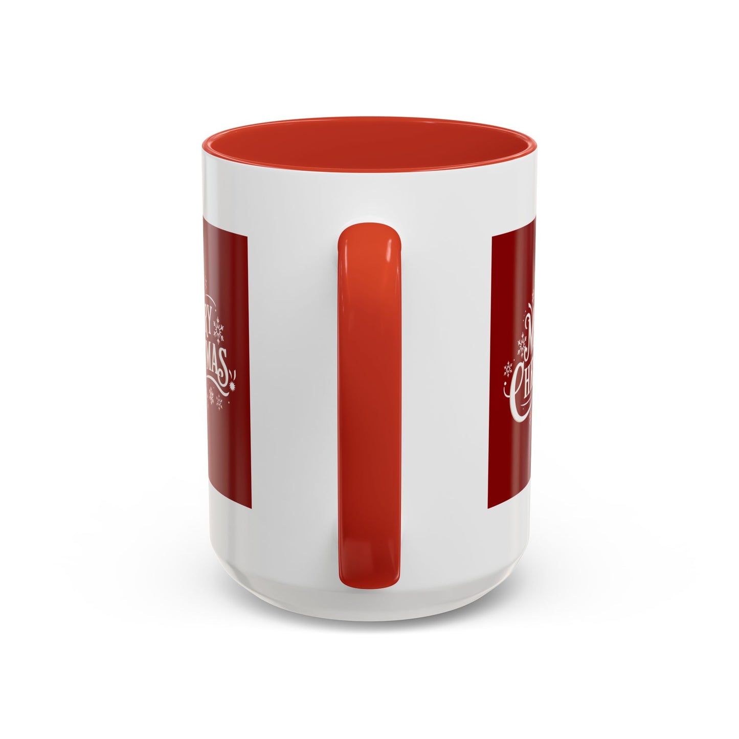 Christmas Mug - Merry Christmas White Text Maroon Background
