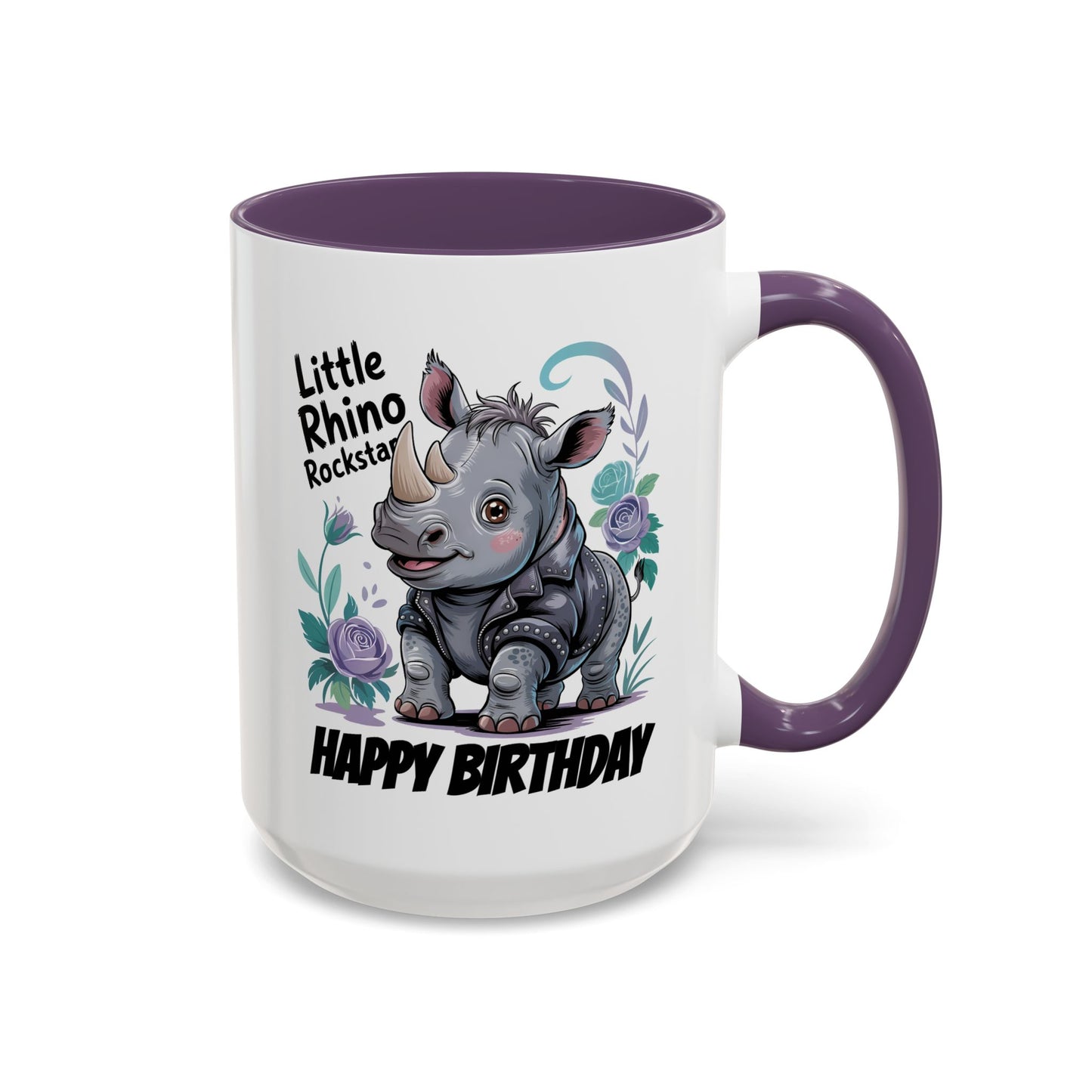Birthday Mug - Happy Birthday Little Rhino Rockstar