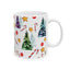 Christmas Mug - Trees Candy Stars Ornaments Pattern