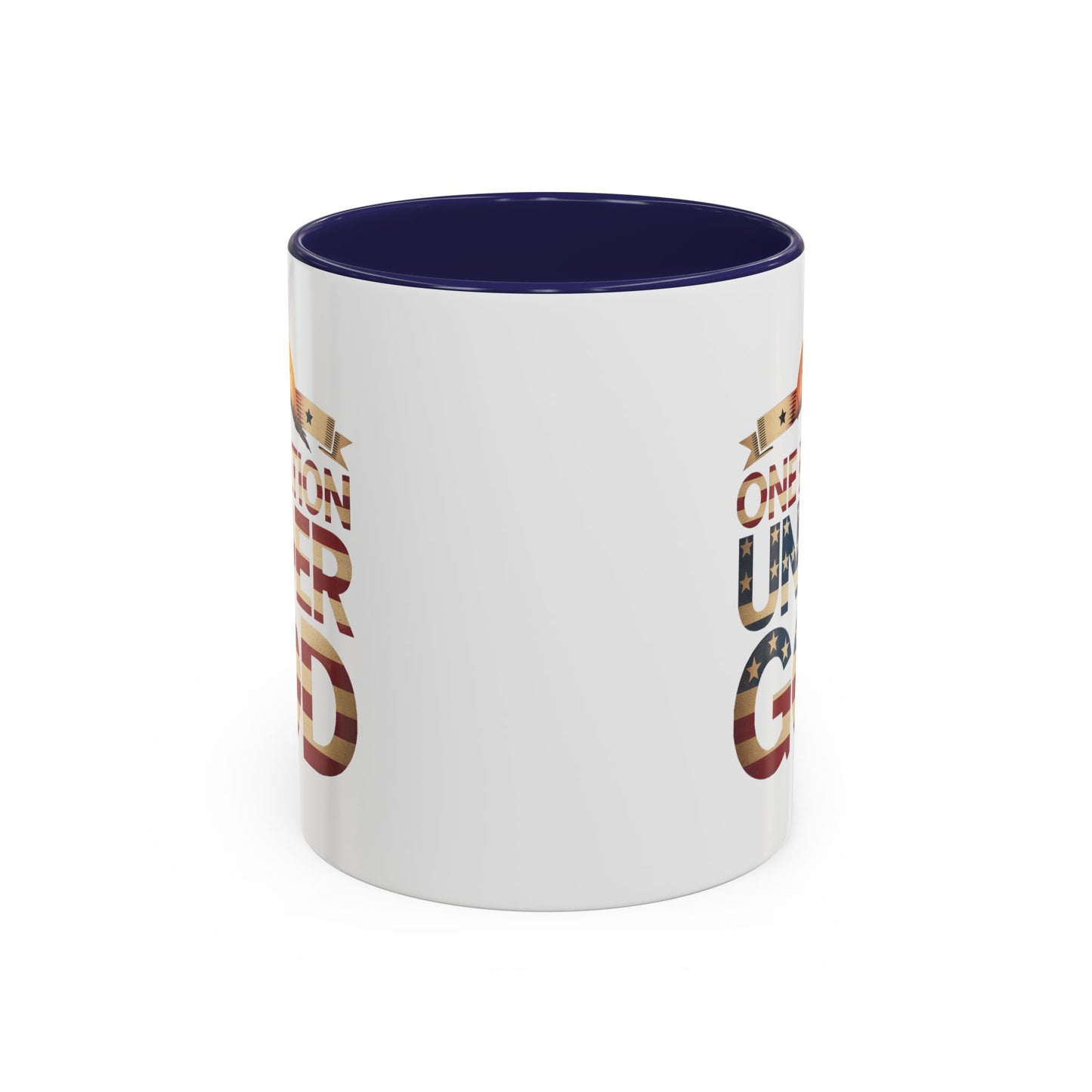 4th of July Mug - One Nation Under God Cross Flag