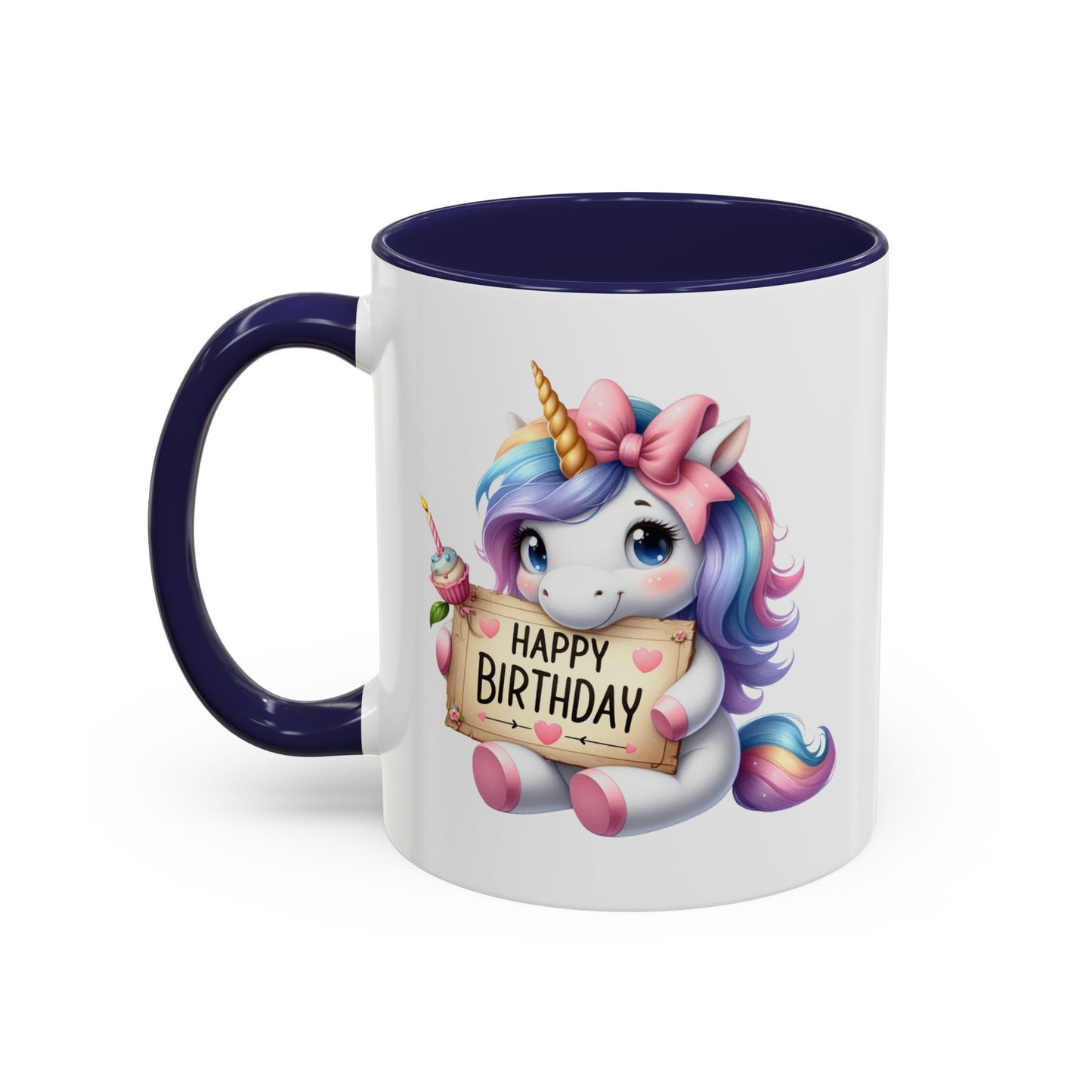 Birthday Mug - Girl Unicorn Happy Birthday Sign