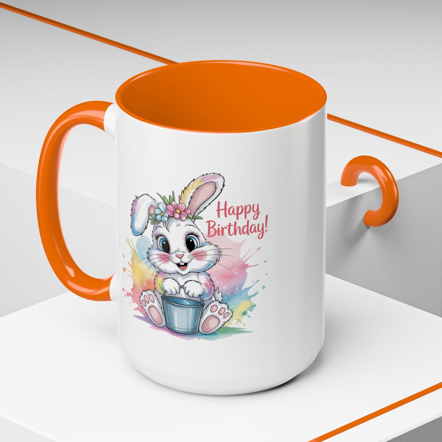 Birthday Mug - Happy Birthday Cute Bunny