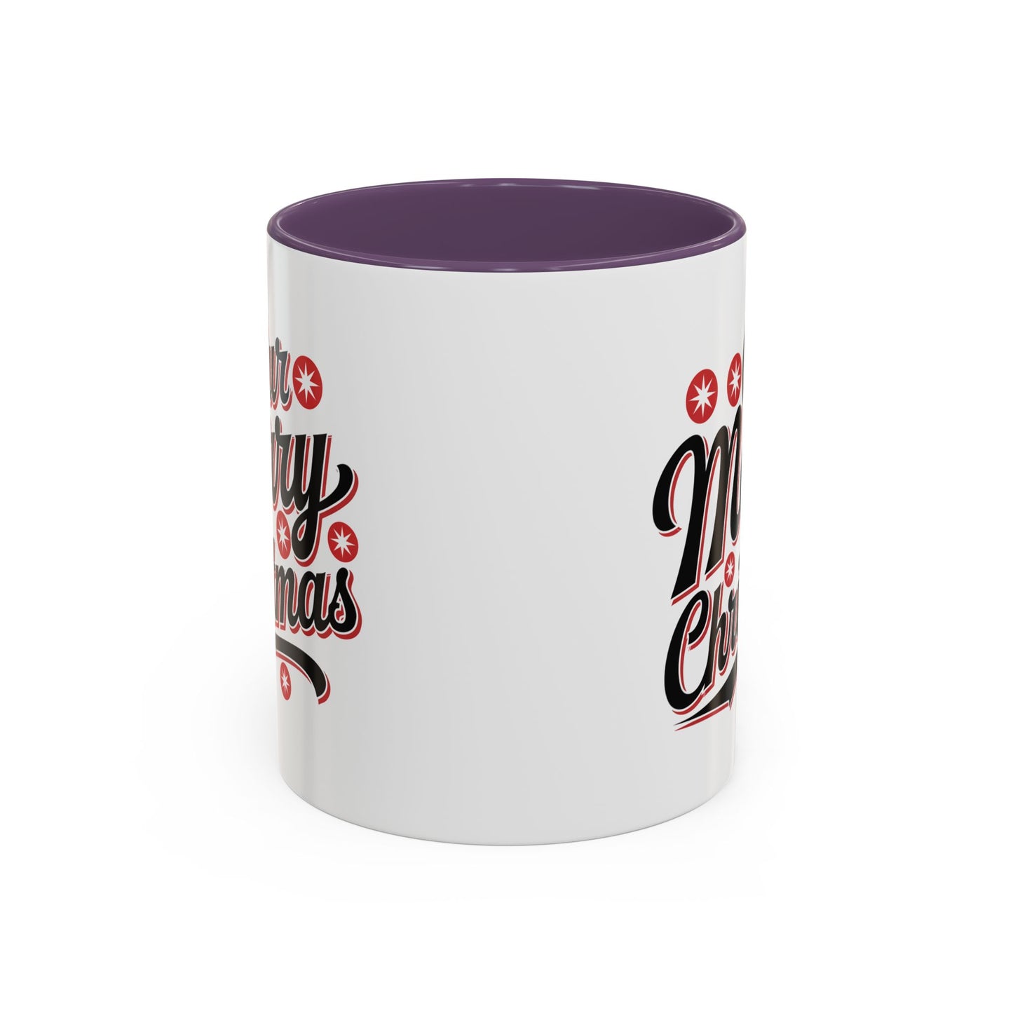 Christmas Mug - Merry Christmas Black Red & White Baseball Text