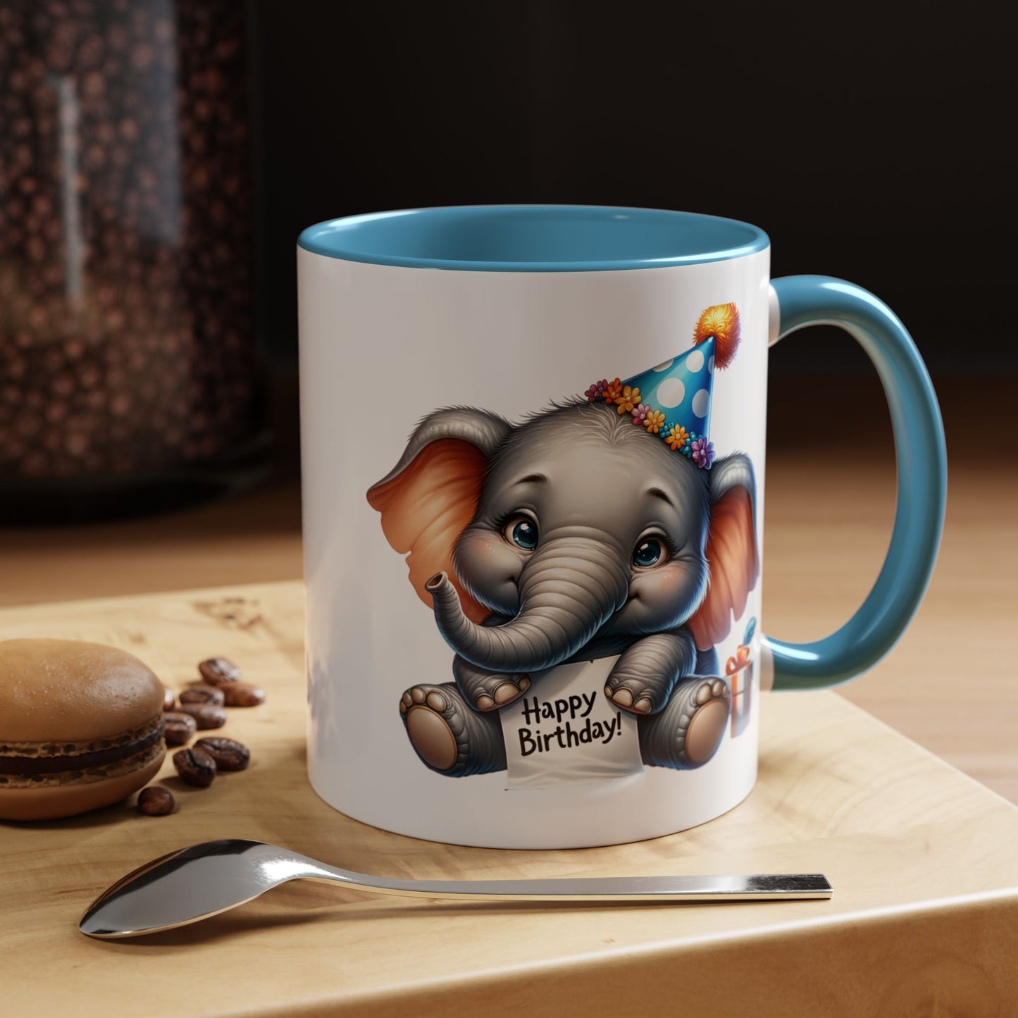 Birthday Mug - Happy Birthday Elephant Clipart