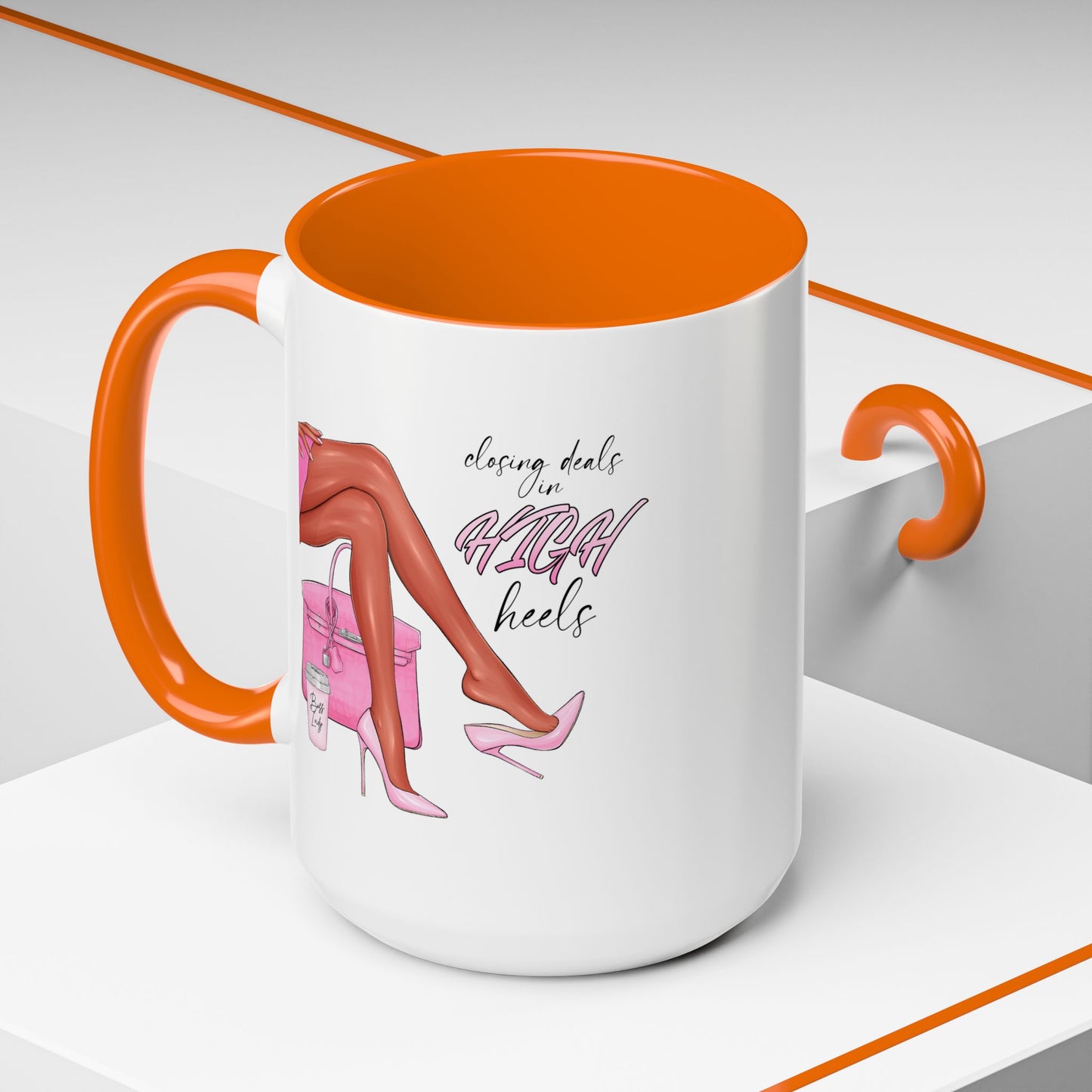 Humor Mug - Closing Deals in High Heels