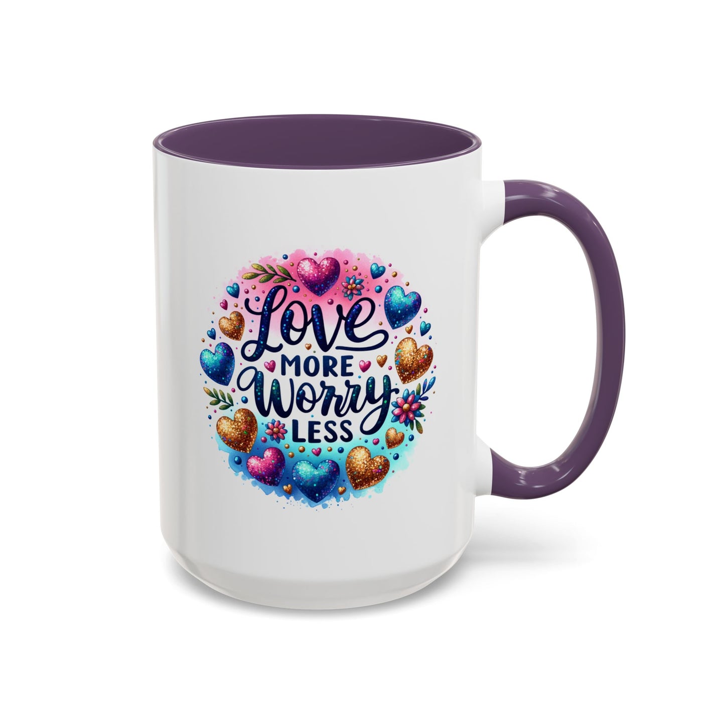 Wellness Mug - Love More Worry Less Circle