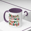 Christmas Mug - Merry Christmas Happy Holidays Decorative Text