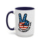 4th of July Mug - All American Girl Peace Sign
