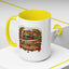 Christmas Mug - Happy Holidays White & Red Text Steam Locomotive