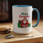 Christmas Mug - Merry Christmas Green & Red Text Santa Presents