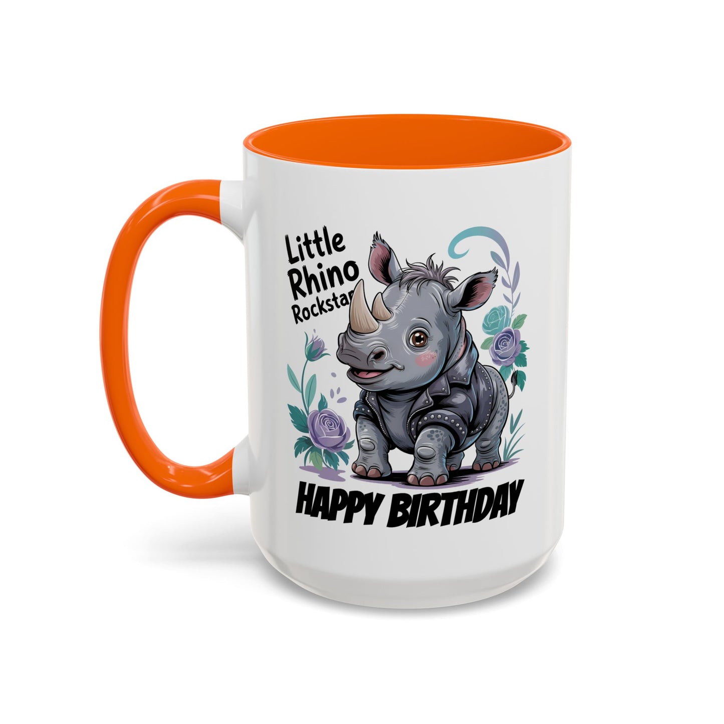 Birthday Mug - Happy Birthday Little Rhino Rockstar
