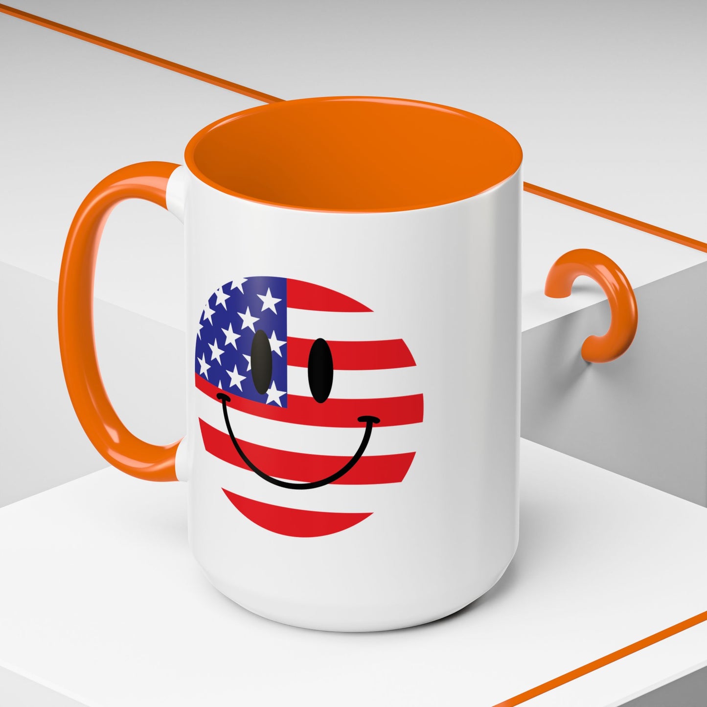 4th of July Mug - America Smiley Face