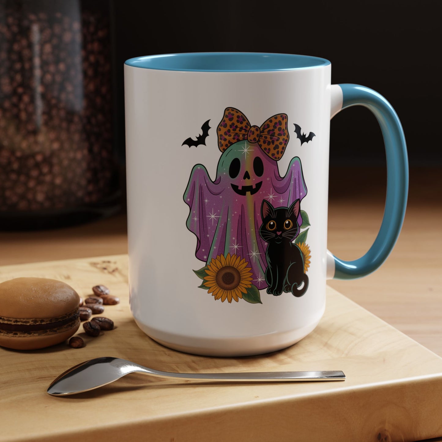 Halloween Mug - Cute Ghost With Cat