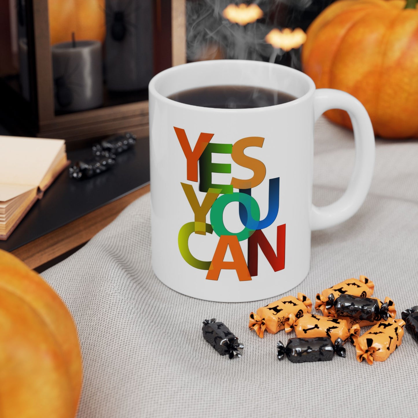 Motivation Mug - Yes You Can Colorful
