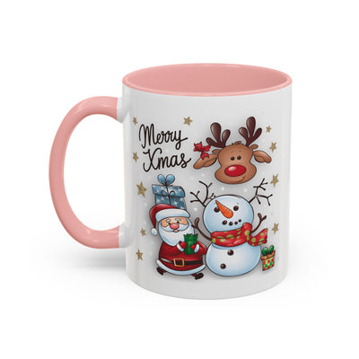 Christmas Mug - Merry Xmas Santa Snowman Reindeer