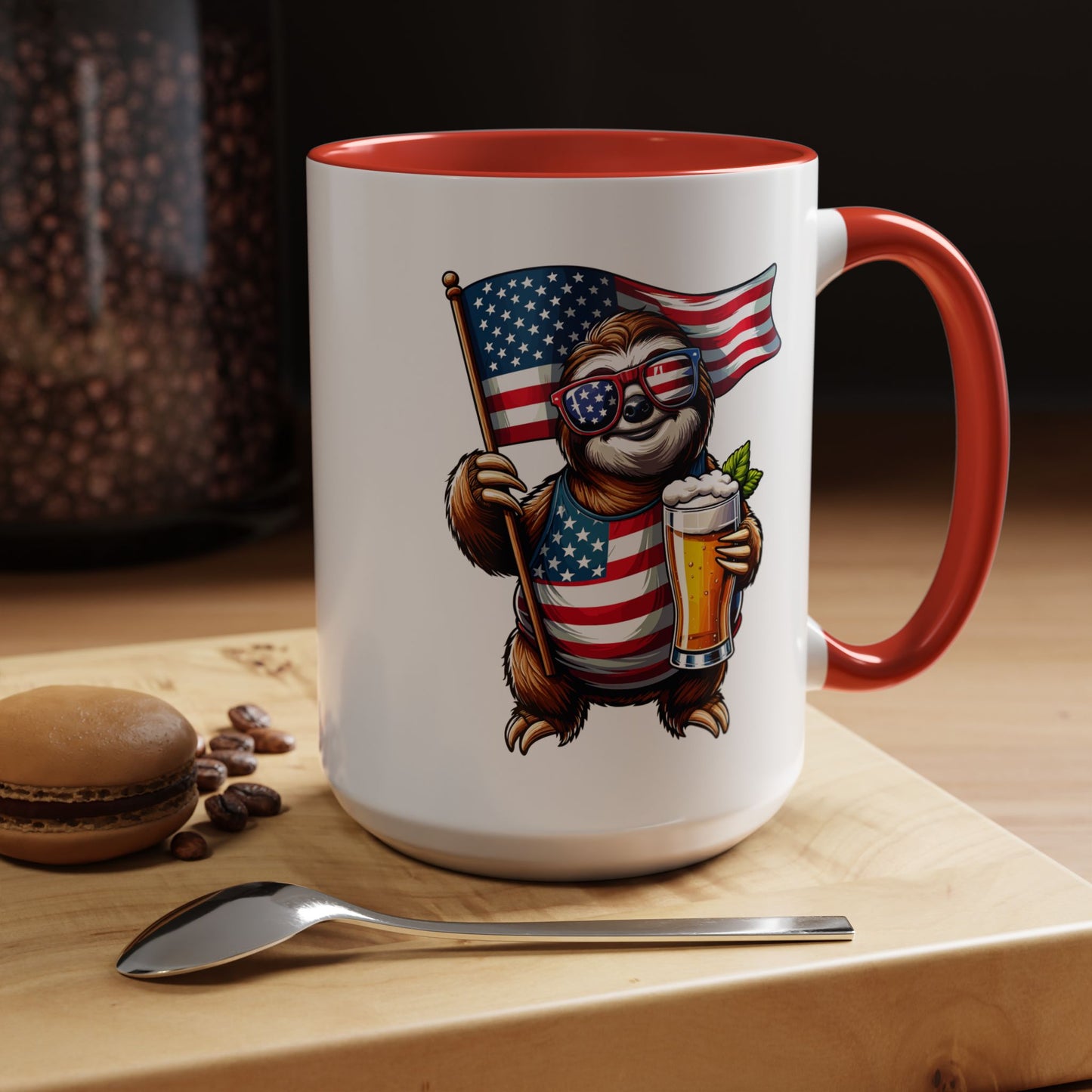 4th of July Mug - Merica Sloth