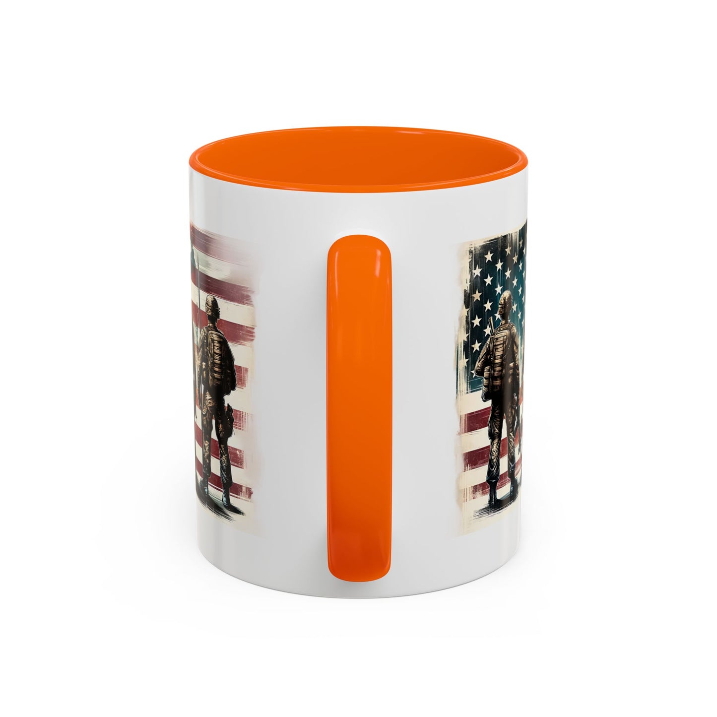4th of July Mug - Soldiers American Flag