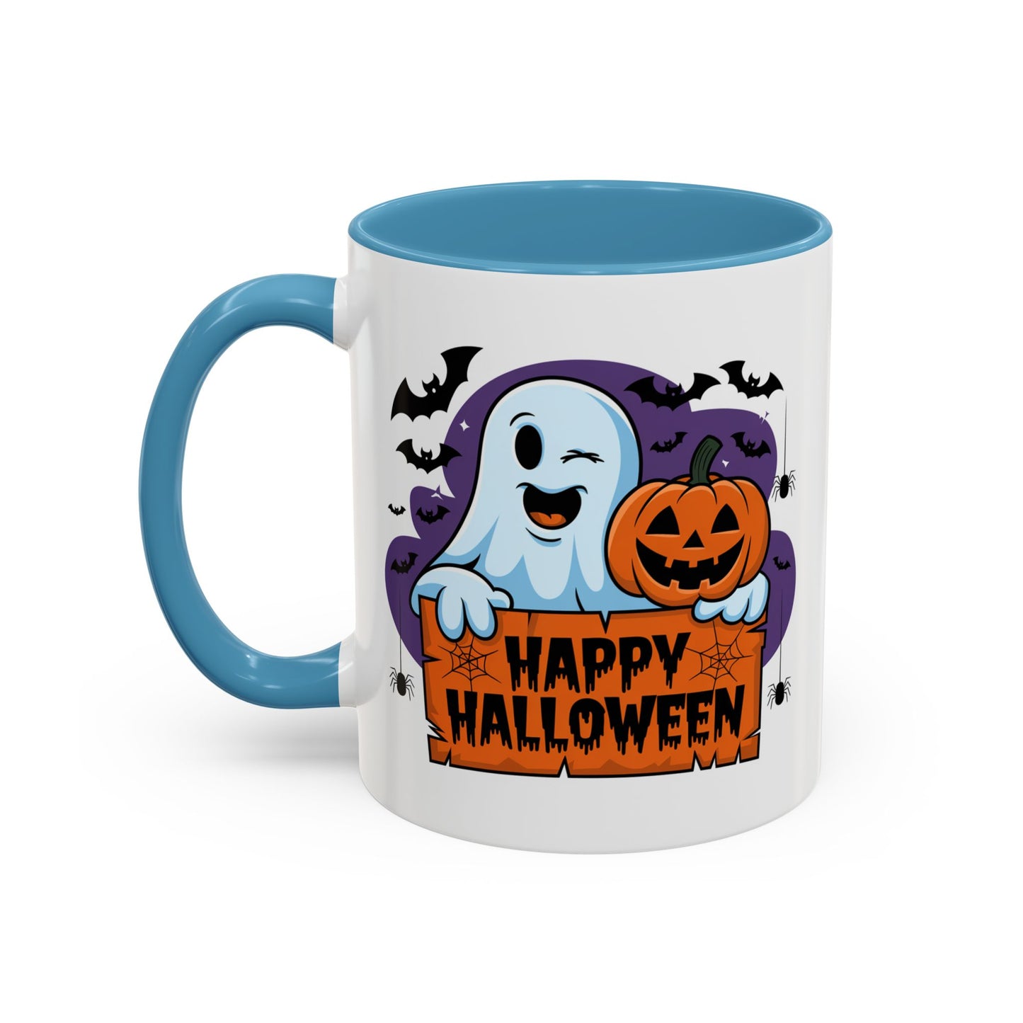 Halloween Mug - Winking Ghost With Pumpkin