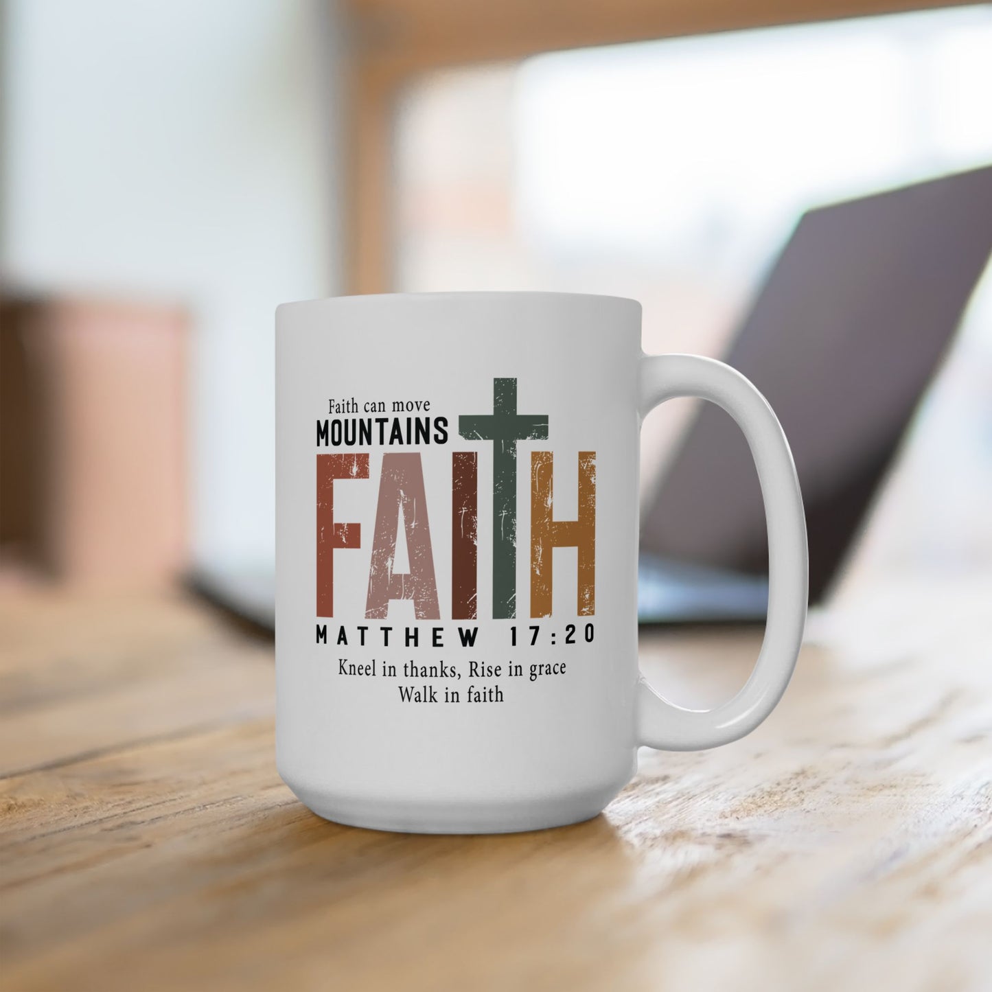Religious Mug - Faith Can Move Mountains