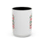 Christmas Mug - Merry Christmas Green & Red Text Trees Hearts Snowflakes Stars