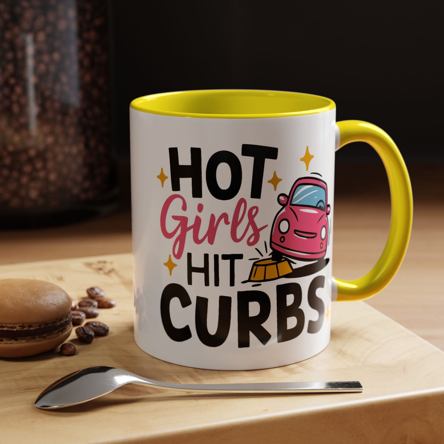 Humor Mug - Hot Girls Hit Curbs