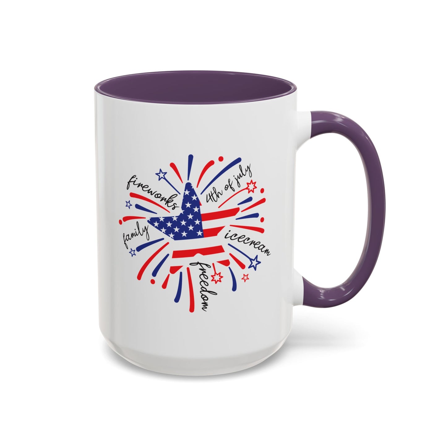 4th of July Mug - Star Flag Fireworks