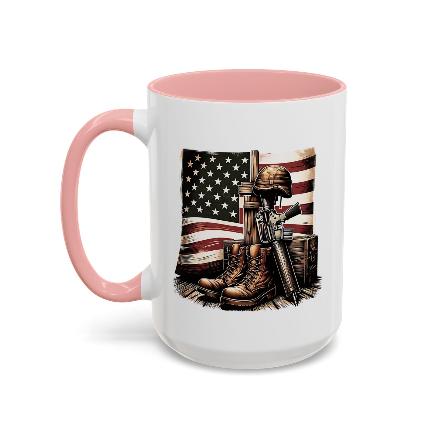4th of July Mug - Fallen Soldier Boots Flag 3