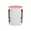 Christmas Mug - Merry Christmas White Green & Red College Text