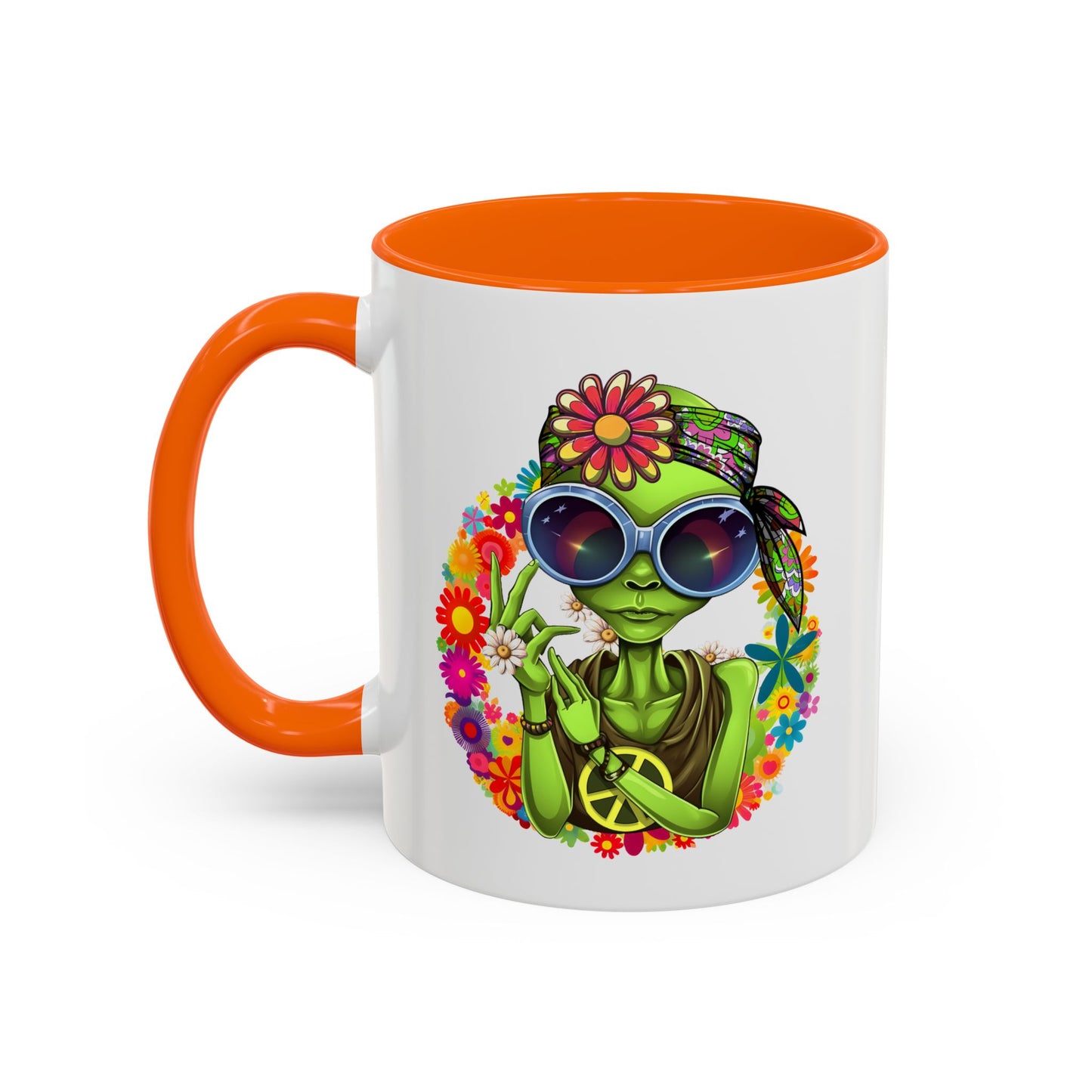 Alien Mug - Peace Hippy Alien