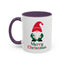 Christmas Mug - Merry Christmas Green & Red Text Gnome Candy Cane