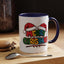 Christmas Mug - Merry Christmas Red Yellow & Blue Text Red Hats