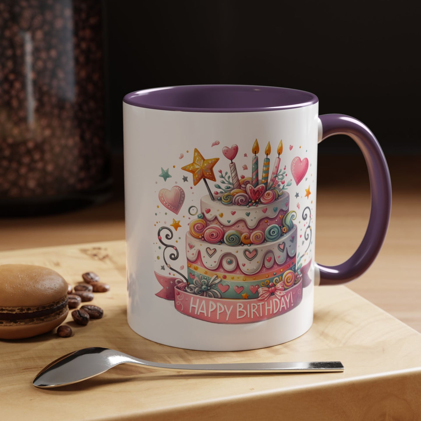 Birthday Mug - Happy Birthday Two Tiered Cake