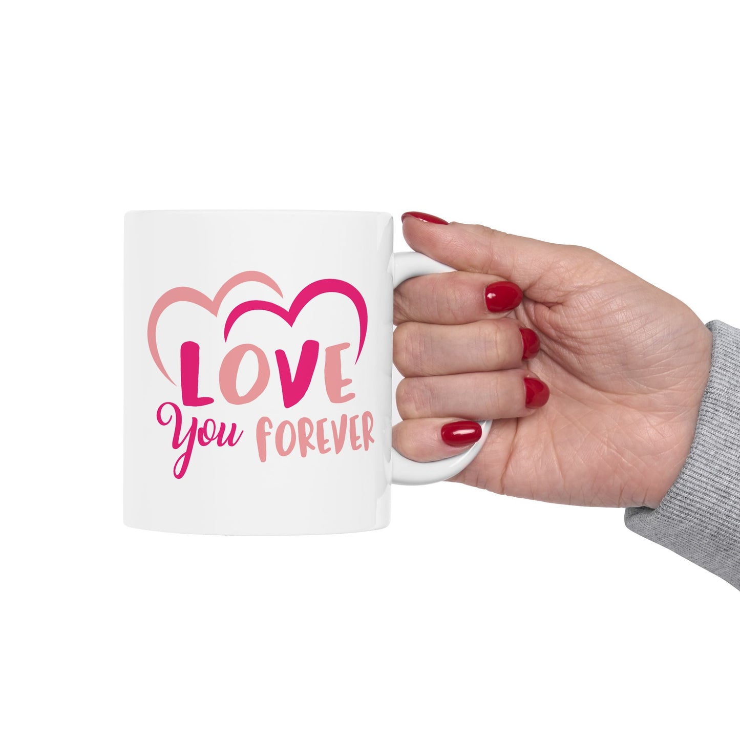 Valentine's Day Mug - Love You Forever Hearts