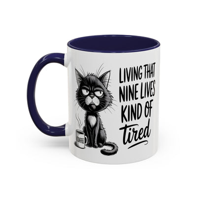 Animal Mug - Living That Nine Lives Kind Of Tired