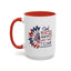 4th of July Mug - God Bless America Sunflower