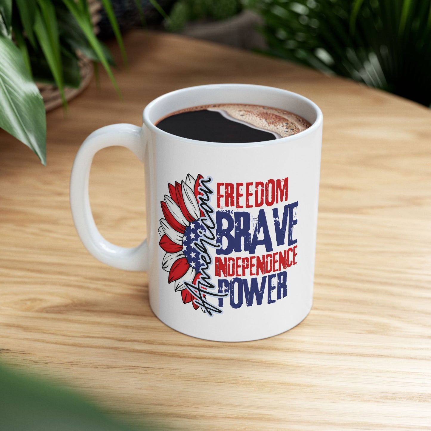 4th of July Mug - American Sunflower