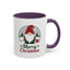 Christmas Mug - Merry Christmas Green & Red Text Gnome Present Trees