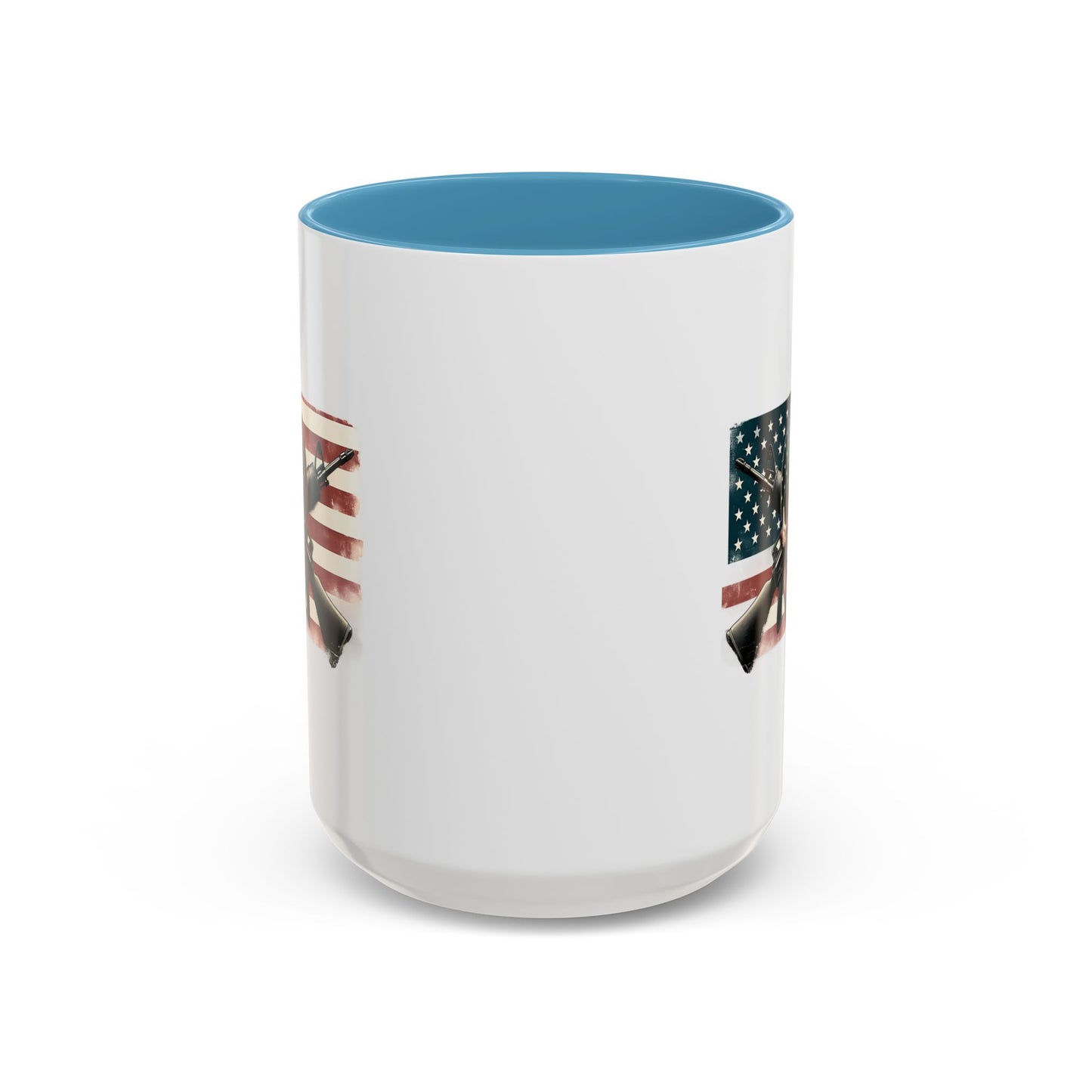 4th of July Mug - Skull Guns Flag